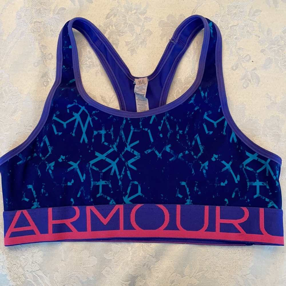 Under Armour Support Bra HeatGear Size YLG